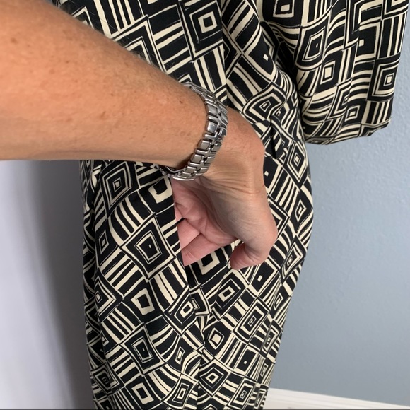 SOLD‼️ Christian Dior 100% Silk Geometric Palazzo Pant Sleeveless Jumpsuit - Picture 10 of 14